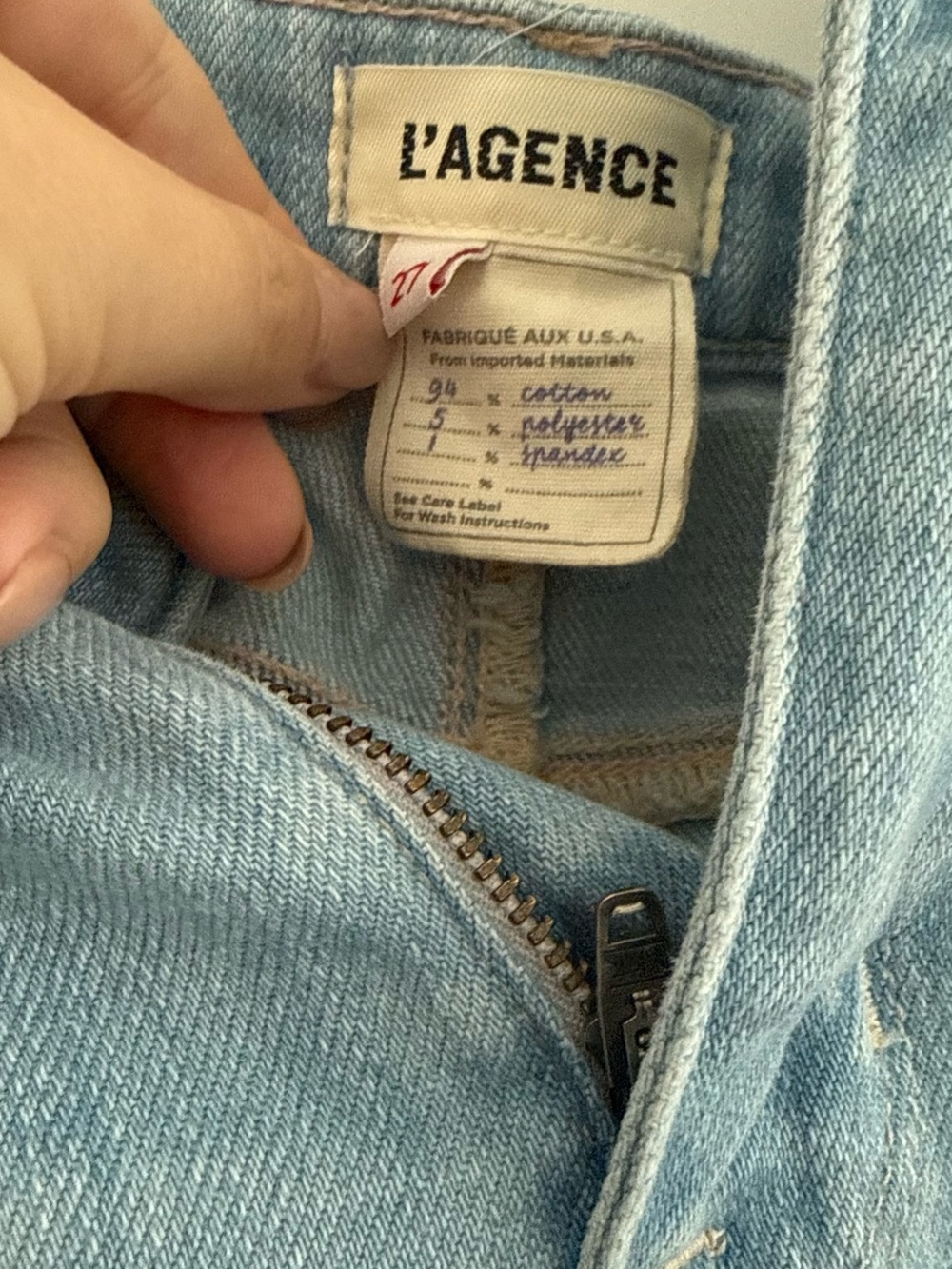 L’agence bell high-waist raw flare denim made in USA (27) - Picture 4 of 5
